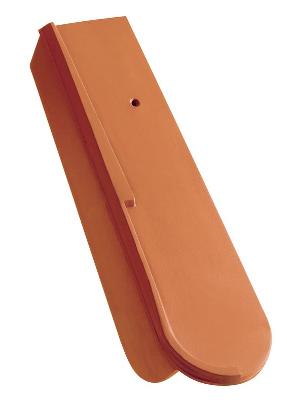 Sächsischer Biber 15,5 x 38 x 1,2 z 3 prążkami krój segmentowy dachówka boczna prawa przesuwna z krótkim okapnikiem ok. 5 cm