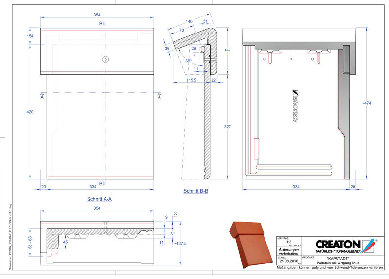 Plik CAD produktu KAPSTADT dachówka pulpitowa boczna lewa PultOGL