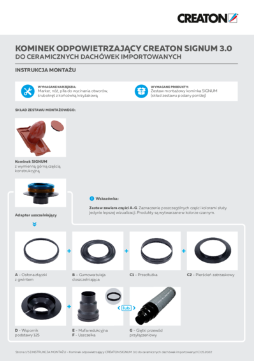 INSTRUKCJA MONTAŻU - KOMINEK ODPOWIETRZAJĄCY SIGNUM 3.0 (DO DACHÓWEK IMPORTOWANYCH)