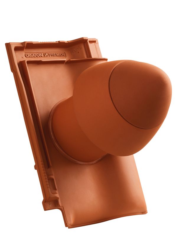 PRE SIGNUM ceramiczny kominek odpowietrzający instalację sanitarną DN 125 mm ze zdejmowaną pokrywą, z giętkim przewodem przył. (z adapterem)