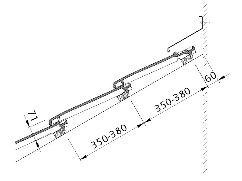 Rysunek techniczny produktu VISIO łącznik ścienny WMF