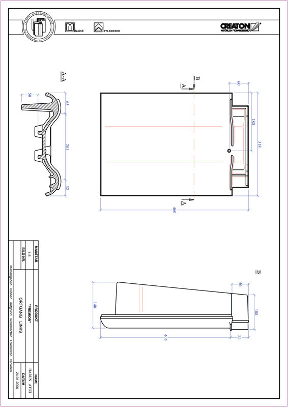 Plik CAD produktu PREMION dachówka boczna lewa OGL