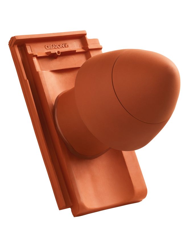 HER SIGNUM ceramiczny kominek odpowietrzający instalację sanitarną DN 125 mm ze zdejmowaną pokrywą, z giętkim przewodem przył. (z adapterem)