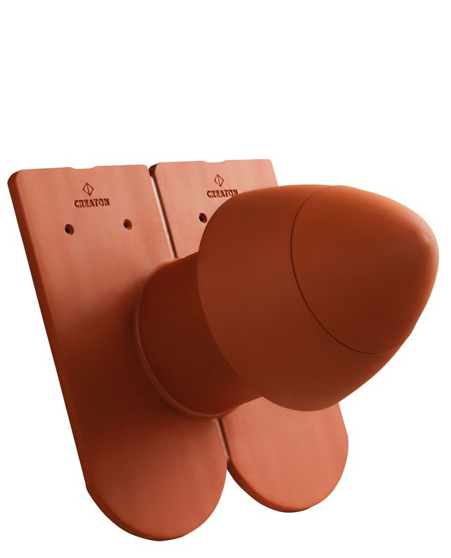 KLASSIK krój zaokrąglony SIGNUM ceramiczny kominek odpowietrzający instalację sanitarną DN 125 mm ze zdejmowaną pokrywą,
z giętkim przewodem przył. (z adapterem)