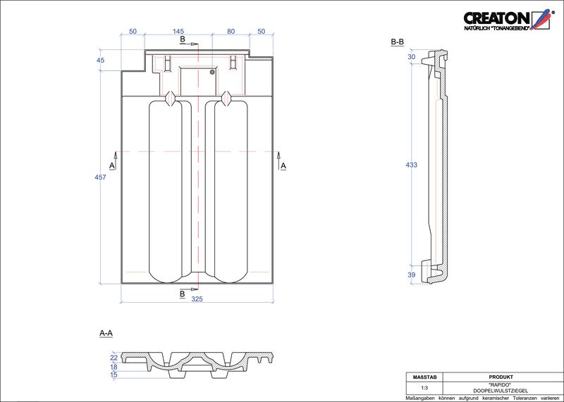 Plik CAD produktu RAPIDO dachówka dwufalowa DWZ