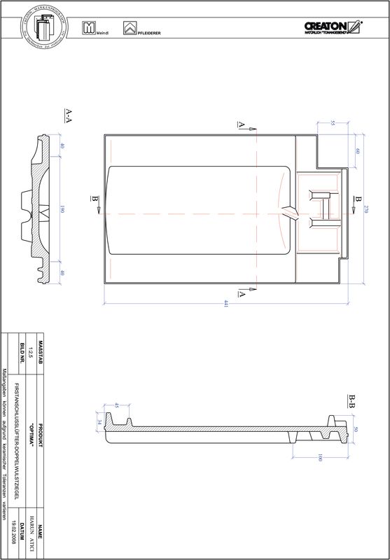 Plik CAD produktu OPTIMA dachówka kalenicowa wentylacyjna dwufalowa FALDWZ