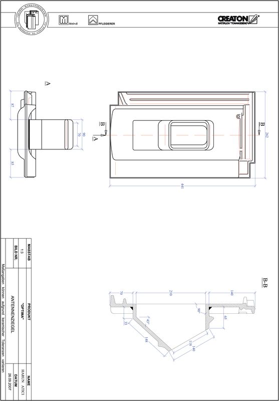 Plik CAD produktu OPTIMA dachówka antenowa ANTENNE