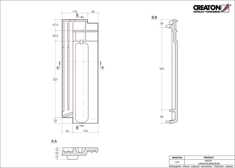 Plik CAD produktu RATIO dachówka połówkowa LH