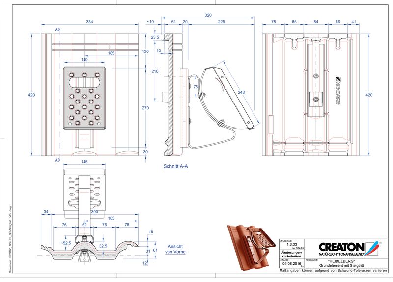 Plik CAD produktu HEIDELBERG dach. podst. Steigtritt