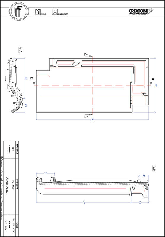 Plik CAD produktu FUTURA dachówka połówkowa LH