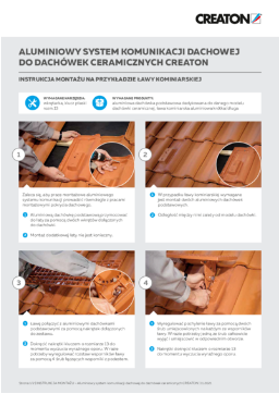 INSTRUKCJA MONTAŻU - ALUMINIOWY SYSTEM KOMUNIKACJI DACHOWEJ DO DACHÓWEK CERAMICZNYCH CREATON