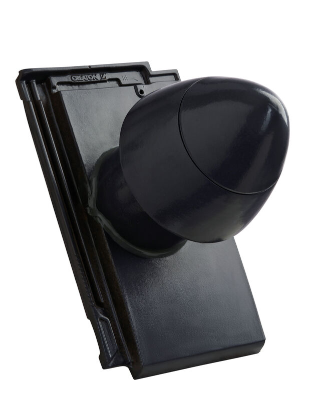 VIS SIGNUM ceramiczny kominek odpowietrzający instalację sanitarną DN 125 mm ze zdejmowaną pokrywą, z giętkim przewodem przył. (z adapterem)
