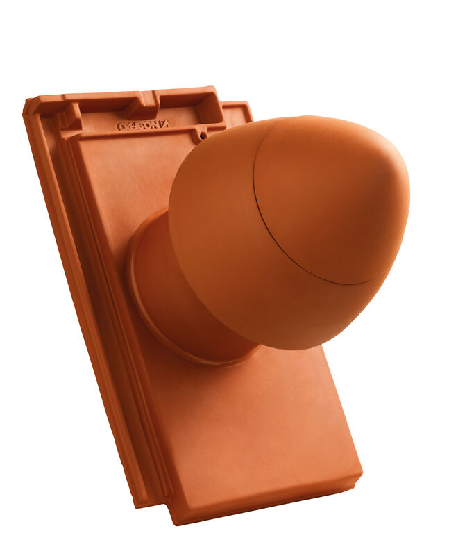 DOM SIGNUM ceramiczny kominek odpowietrzający instalację sanitarną DN 125 mm ze zdejmowaną pokrywą, z giętkim przewodem przył. (z adapterem)