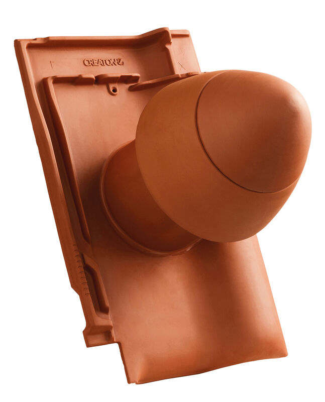 Ceramiczny kominek odpowietrzający instalację sanitarną SIGNUM Ø 125 mm  z giętkim przewodem przyłączeniowym