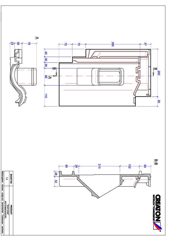 Plik CAD produktu SINFONIE dachówka antenowa ANTENNE