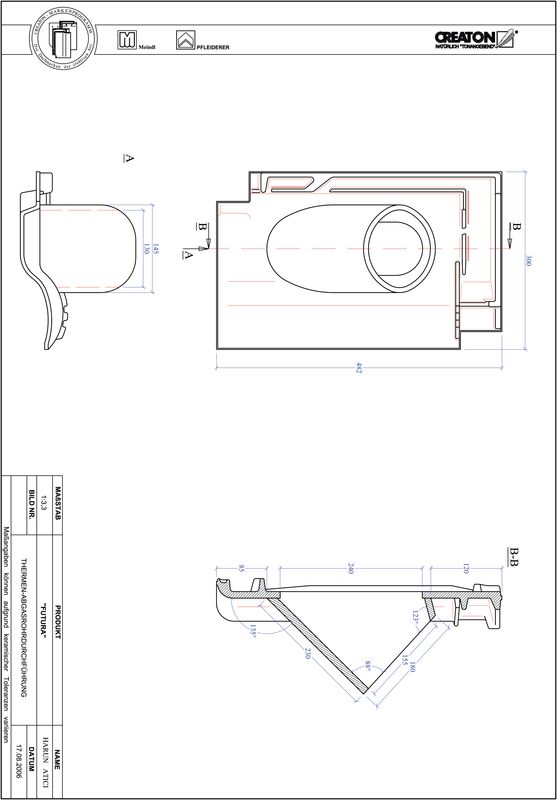 Plik CAD produktu FUTURA dachówka przelotowa do kominów gazowych THERME