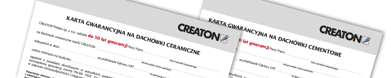 Gwarancja na dachówki CREATON w wersji rozszerzonej