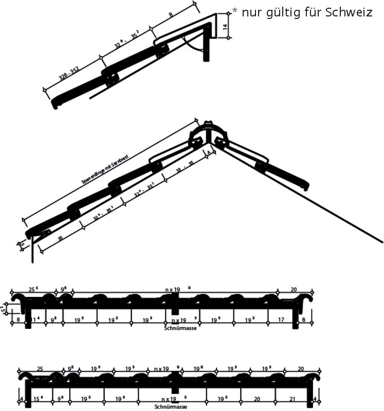 Rysunek techniczny produktu HARMONIE Szwajcaria HARMONIE