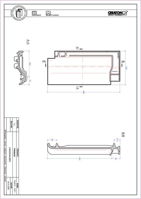 Plik CAD produktu PREMION dachówka połówkowa LH