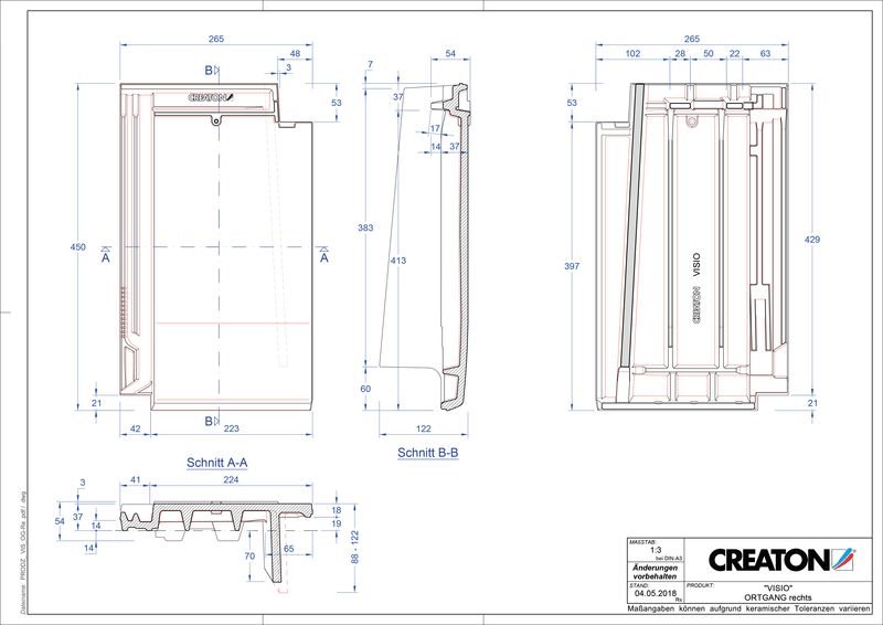 Plik CAD produktu VISIO dachówka boczna prawa OGR