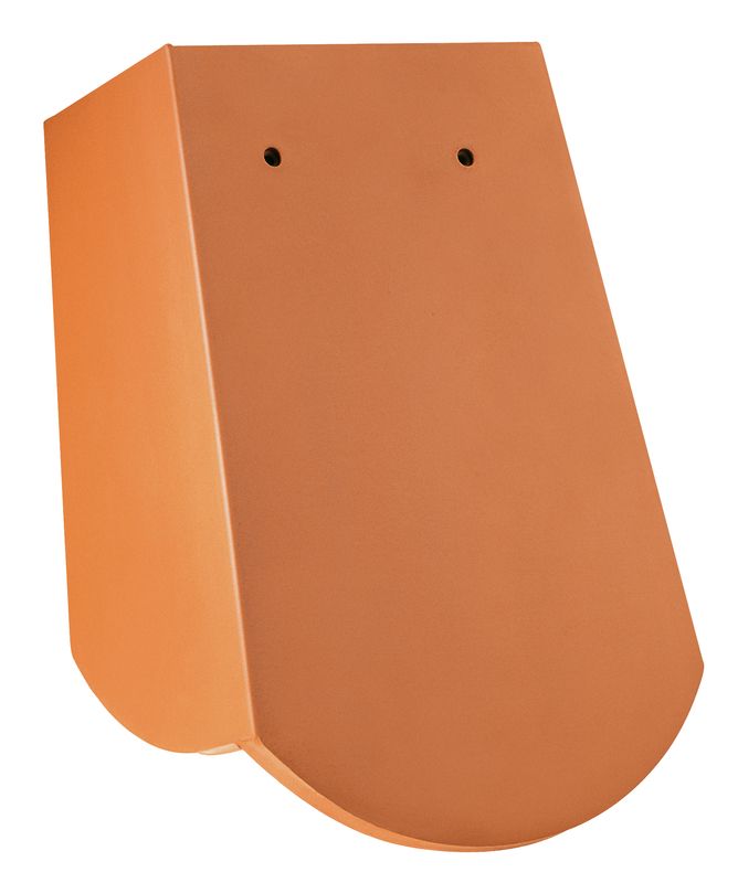 Sächsischer Biber 18 x 38 x 1,2 z 3 prążkami krój segmentowy dachówka boczna prawa przesuwna z krótkim okapnikiem ok. 5 cm