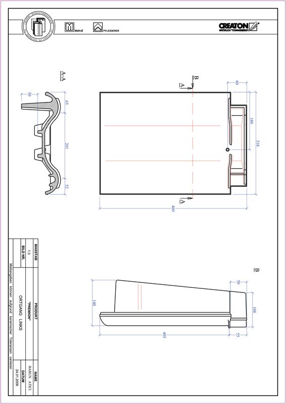 Plik CAD produktu PREMION dachówka boczna lewa OGL