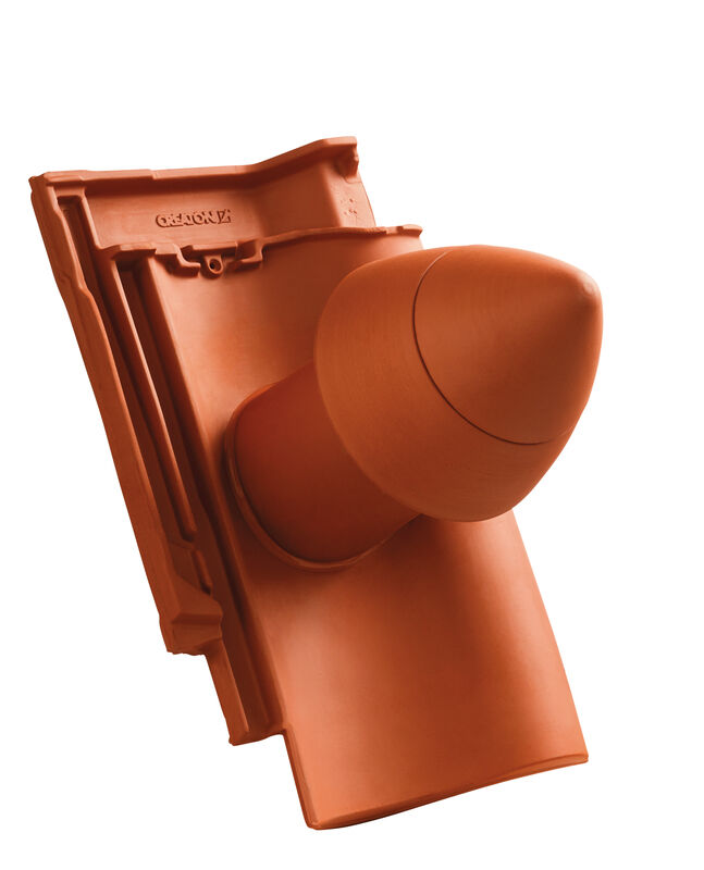 SIN SIGNUM ceramiczny kominek odpowietrzający instalację sanitarną DN 100 mm z odkręcaną pokrywą, z giętkim przewodem przył. (z adapterem)