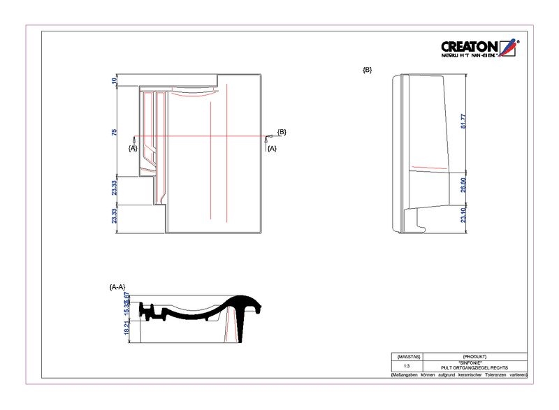 Plik CAD produktu SINFONIE dachówka pulpitowa boczna prawa PULTOGR