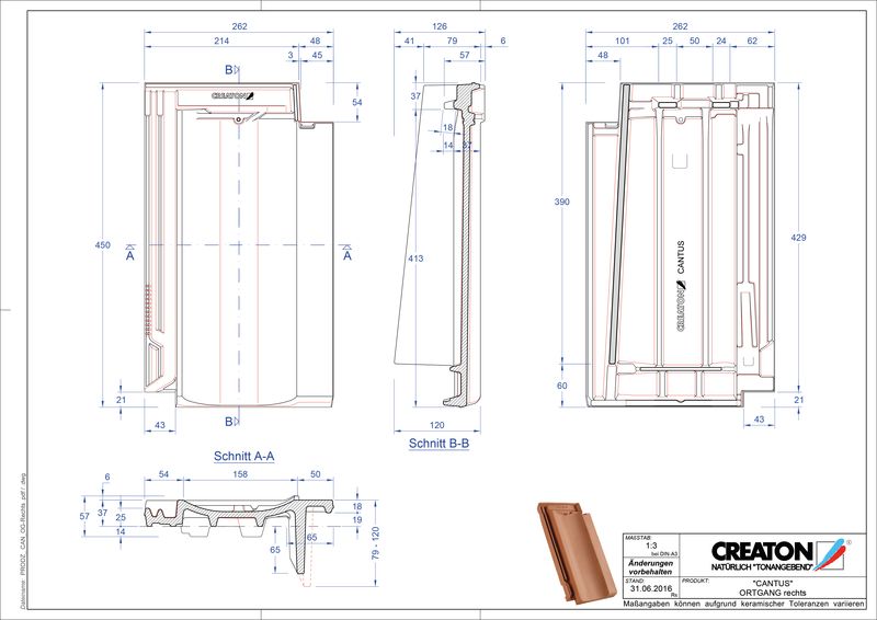 Plik CAD produktu CANTUS dachówka boczna prawa OGR
