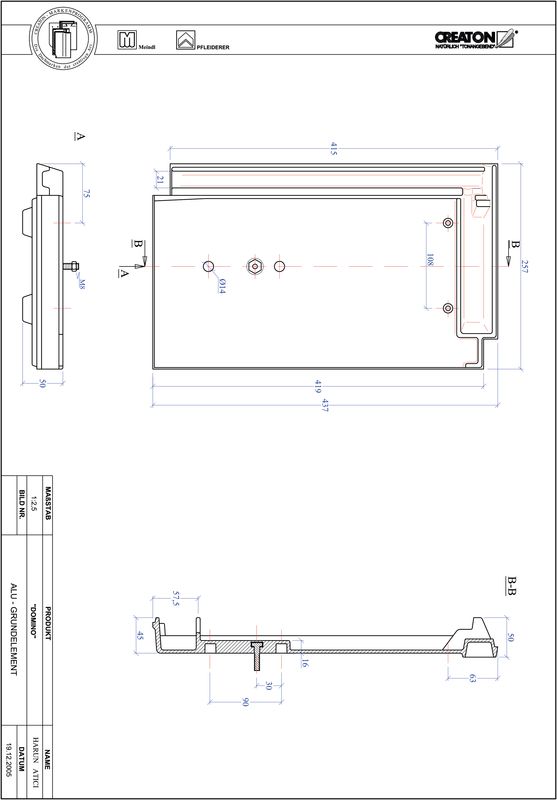 Plik CAD produktu DOMINO aluminium grunt. GRUNDALU