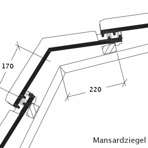 Rysunek techniczny produktu HARMONICA dachówka mansardowa MAZ