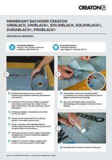 INSTRUKCJA MONTAŻU - MEMBRANY DACHOWE CREATON 