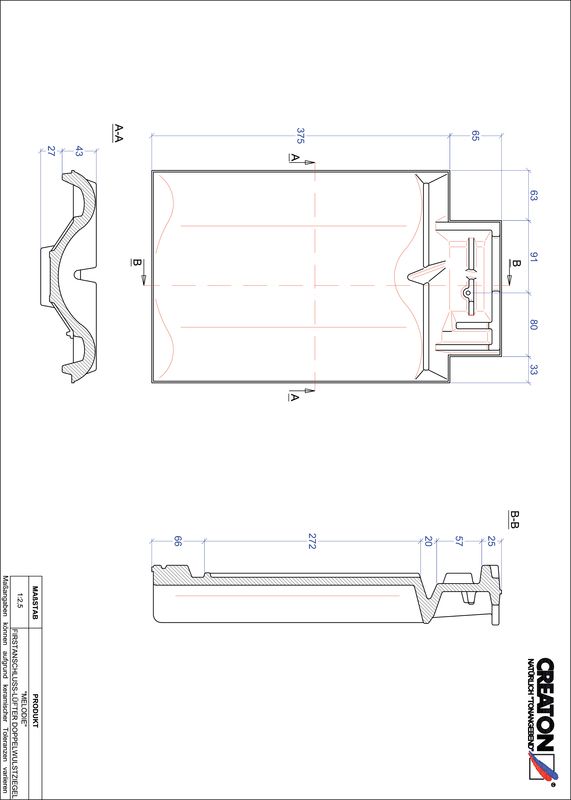 Plik CAD produktu MELODIE dachówka kalenicowa wentylacyjna dwufalowa FALDWZ