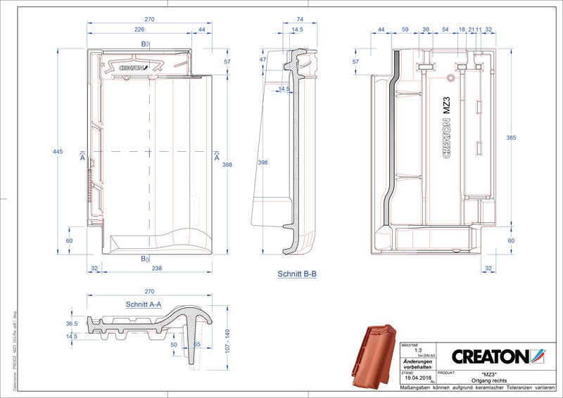 Plik CAD produktu MZ3 dachówka boczna prawa OGR