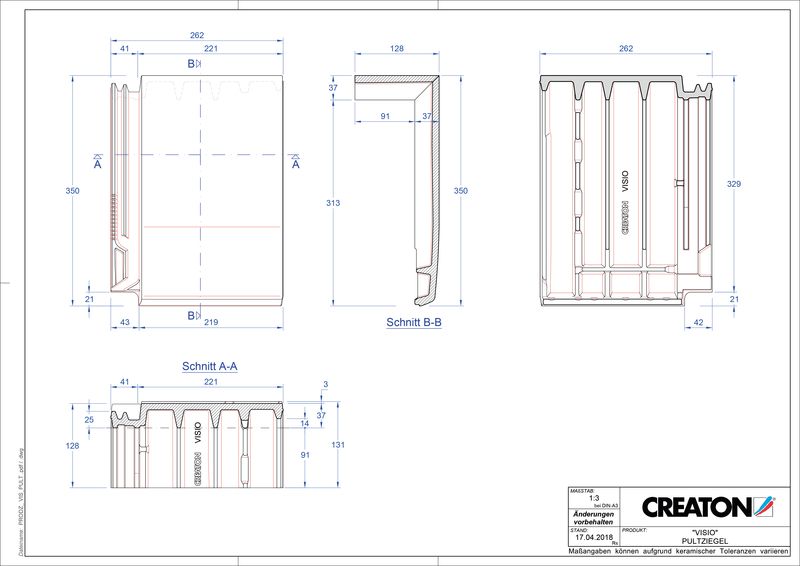 Plik CAD produktu VISIO dachówka pulpitowa PULT