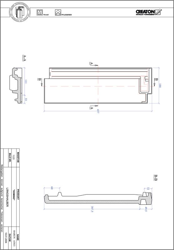 Plik CAD produktu DOMINO dachówka połówkowa LH