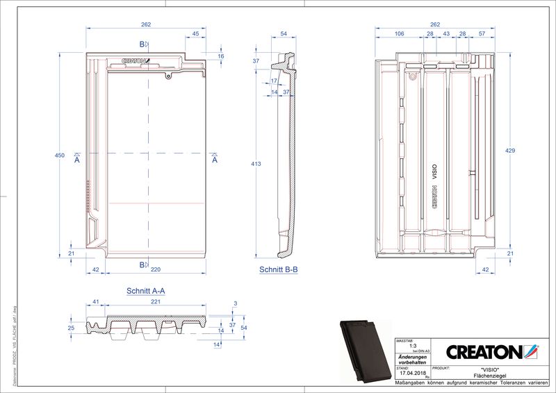 Plik CAD produktu VISIO dachówka połaciowa FLA
