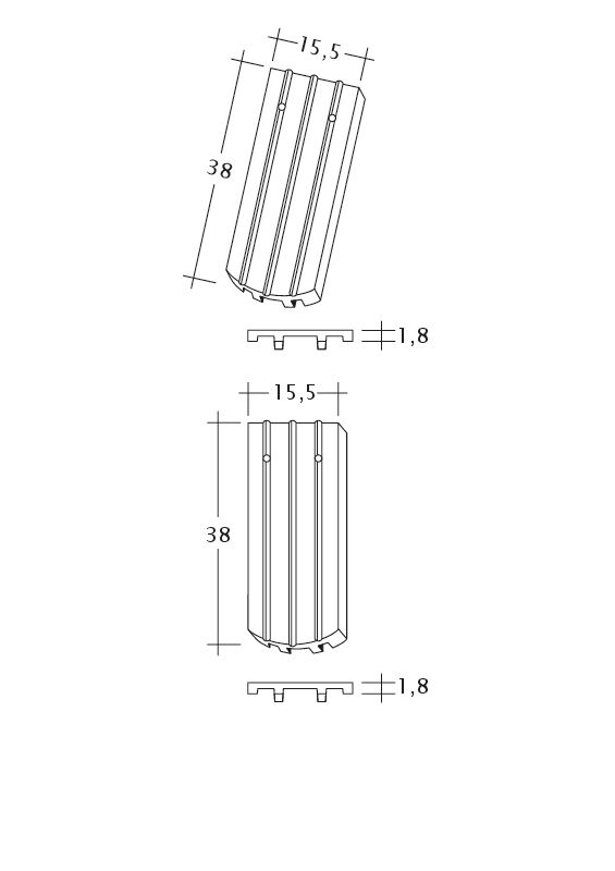 Rysunek techniczny produktu PROFIL Kera-Saechs-15cm-FlaechenLUEFTZ