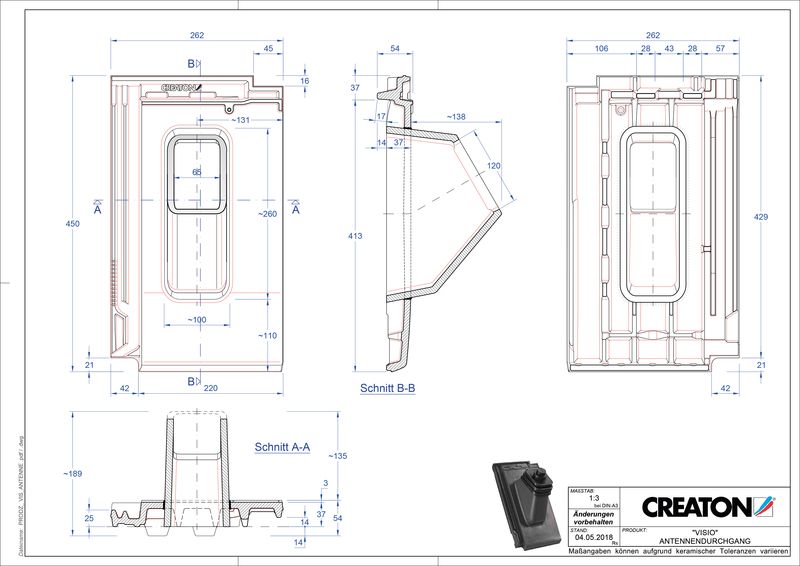 Plik CAD produktu VISIO dachówka antenowa ANTENNE