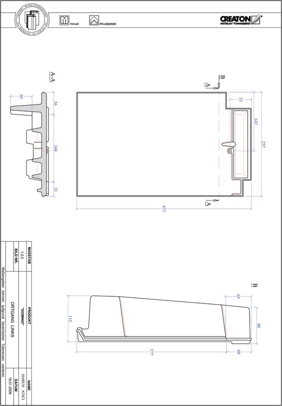 Plik CAD produktu DOMINO dachówka boczna lewa OGL