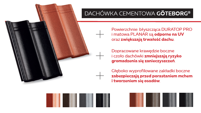 Dachówka cementowa GOTEBORG