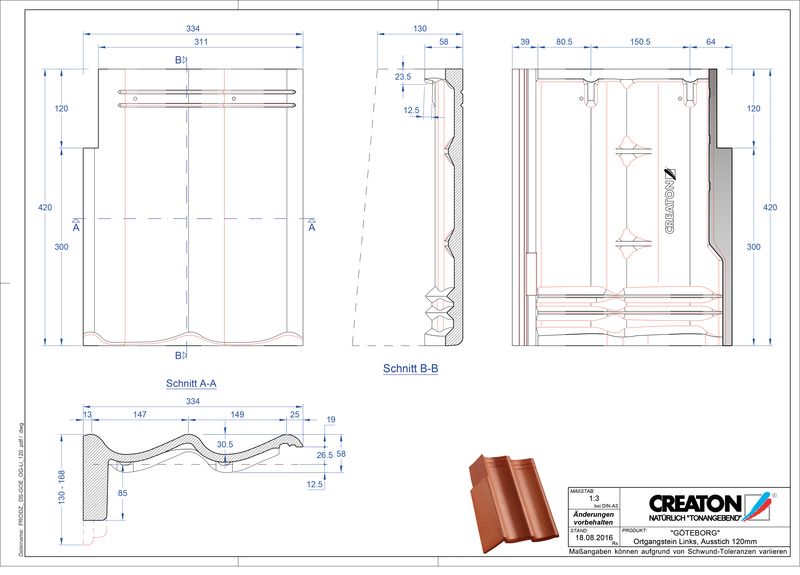 Plik CAD produktu GÖTEBORG dachówka pulpitowa boczna lewa PultOGL-120