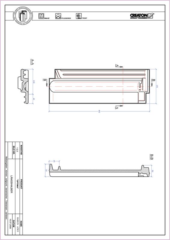 Plik CAD produktu TERRA OPTIMA dachówka połówkowa LH