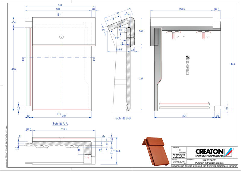 Plik CAD produktu KAPSTADT dachówka pulpitowa boczna prawa PultOGR