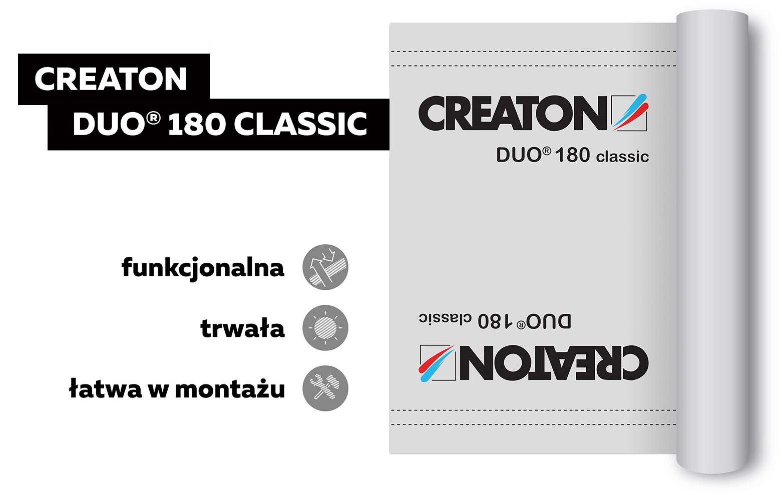 Uniwersalna i wytrzymała membrana CREATON DUO 180 Classic
