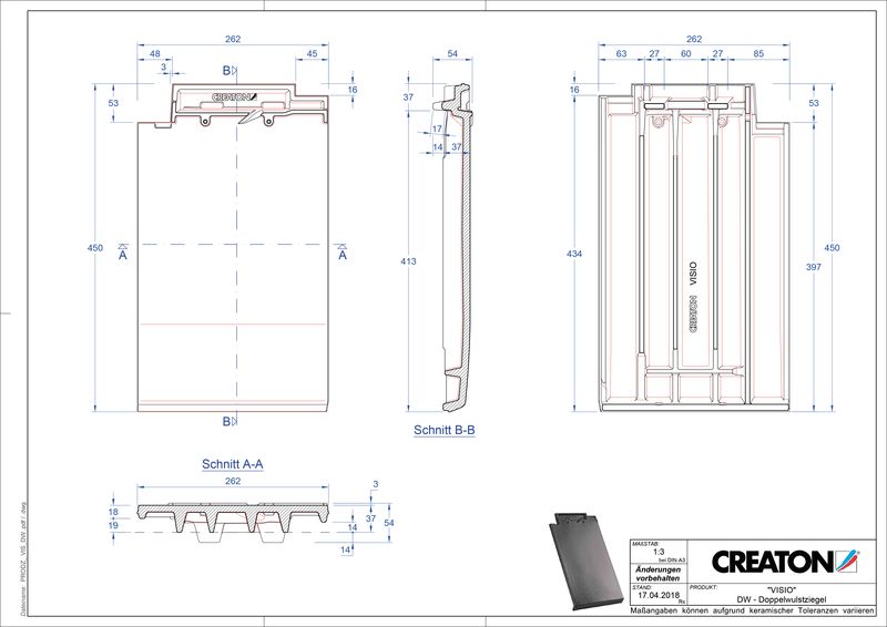 Plik CAD produktu VISIO dachówka dwufalowa DWZ
