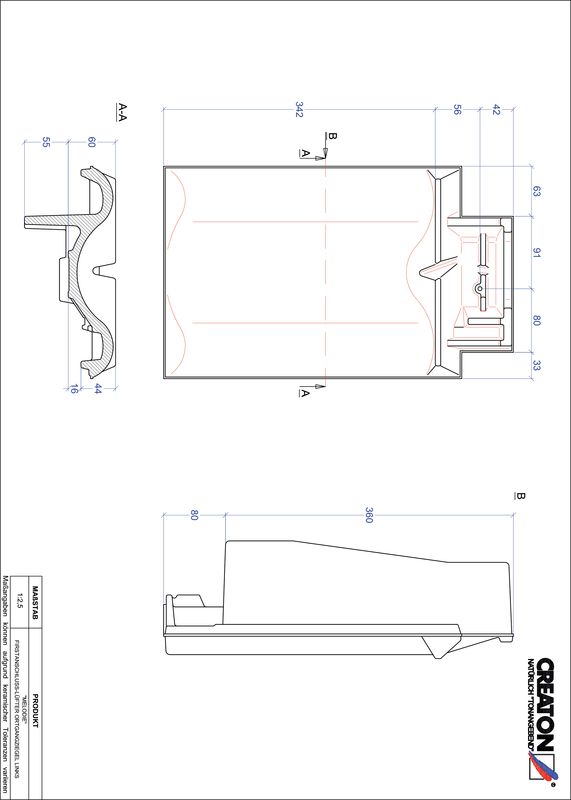 Plik CAD produktu MELODIE dachówka kalenicowa wentylacyjna boczna lewa FALOGL