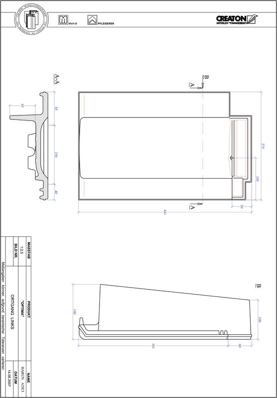 Plik CAD produktu TERRA OPTIMA dachówka boczna lewa OGL