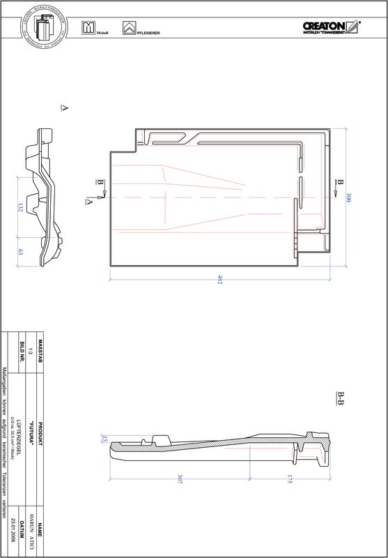 Plik CAD produktu FUTURA dachówka wentylacyjna LUEFTZ