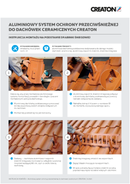 INSTRUKCJA MONTAŻU - ALUMINIOWY SYSTEM OCHRONY PRZECIWŚNIEŻNEJ DO DACHÓWEK CERAMICZNYCH CREATON